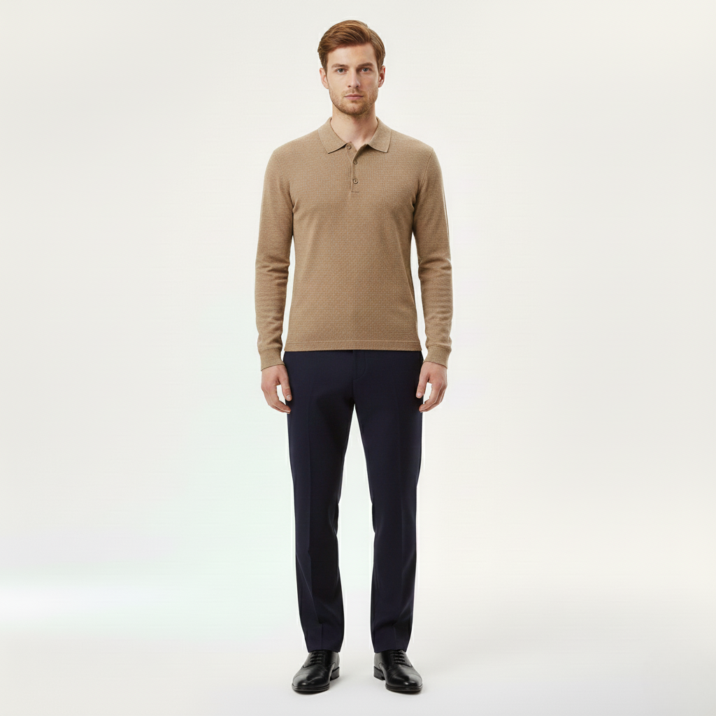 Men's Long-Sleeve Smart-Casual Top