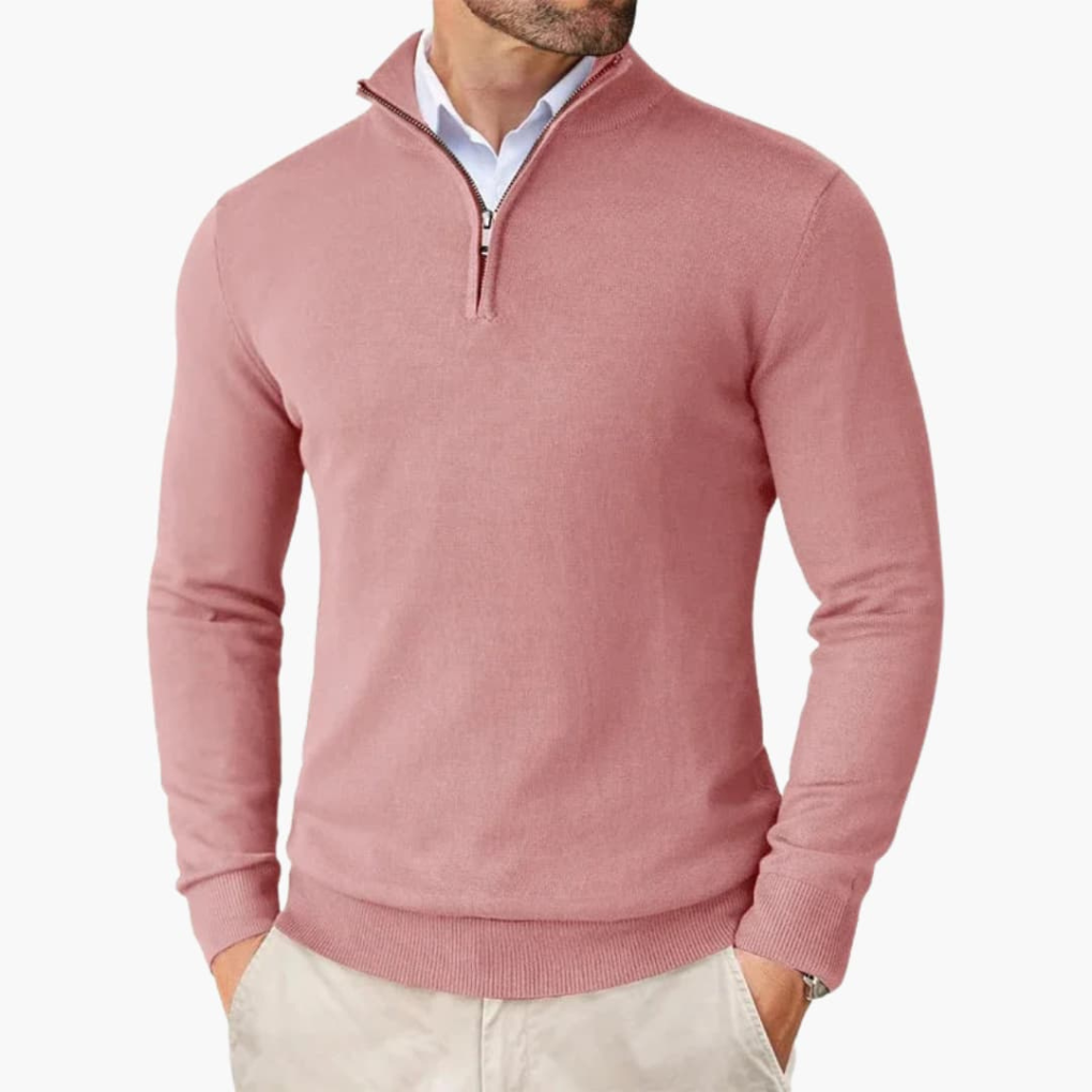 Men's Classic Quarter-Zip Knit Pullover