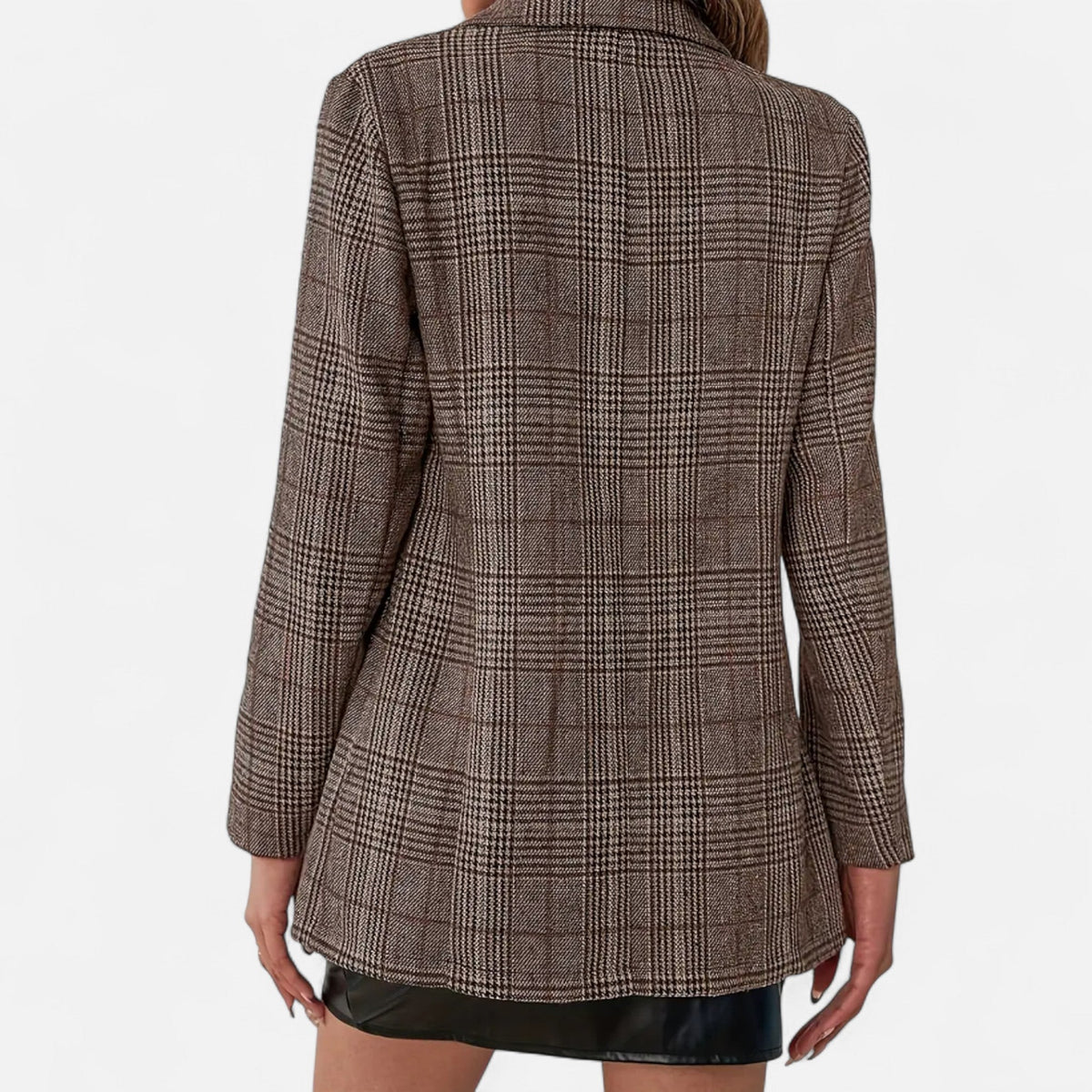 Women's Brown Heritage-Print Tailored Blazer