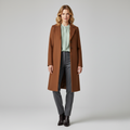 Women's Camel Longline Coat