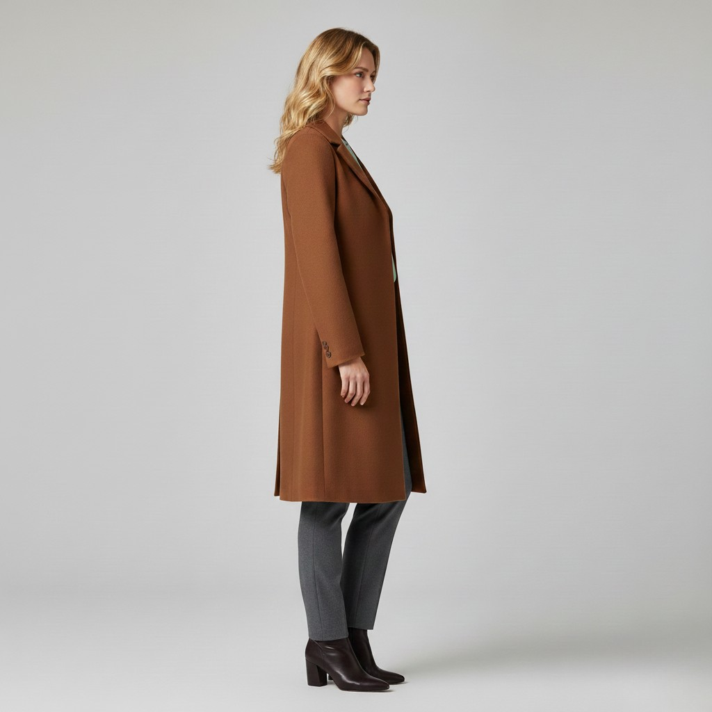 Women's Camel Longline Coat