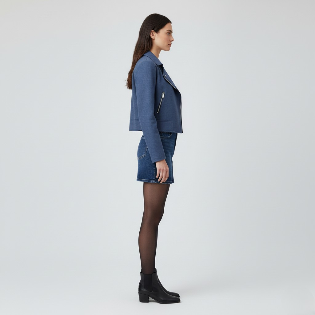 Women's Cropped Moto Jacket