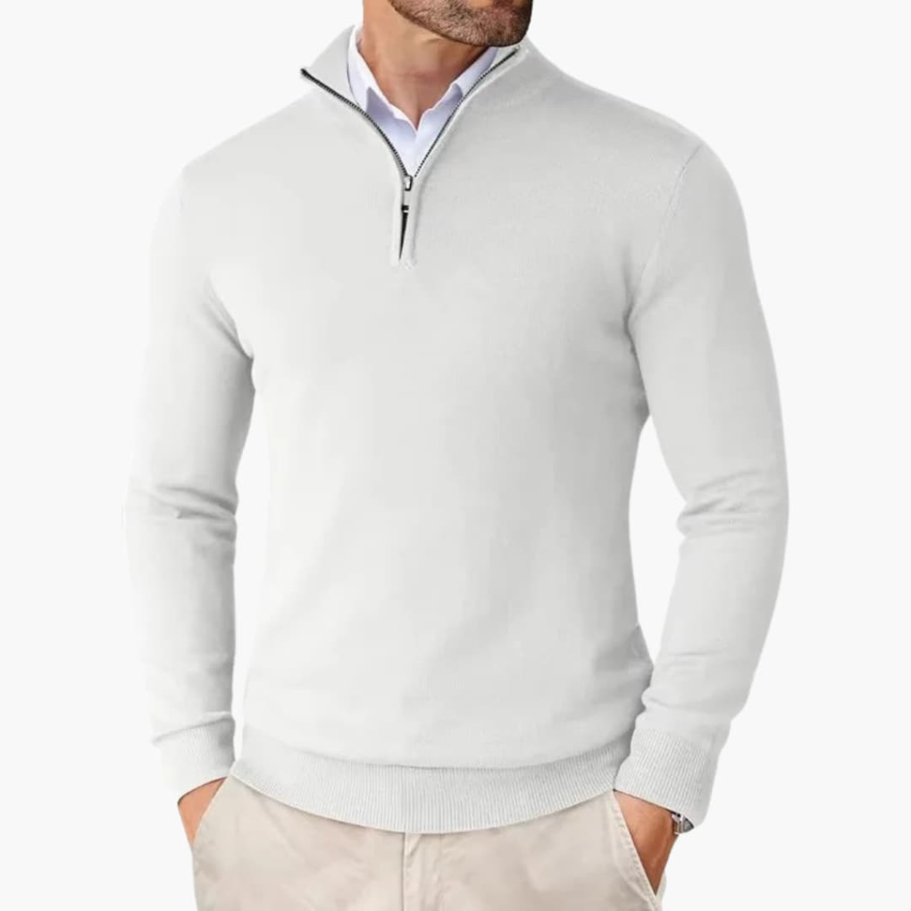 Men's Classic Quarter-Zip Knit Pullover
