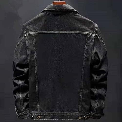 Men's Light Blue Fleece-Lined Denim Trucker Jacket