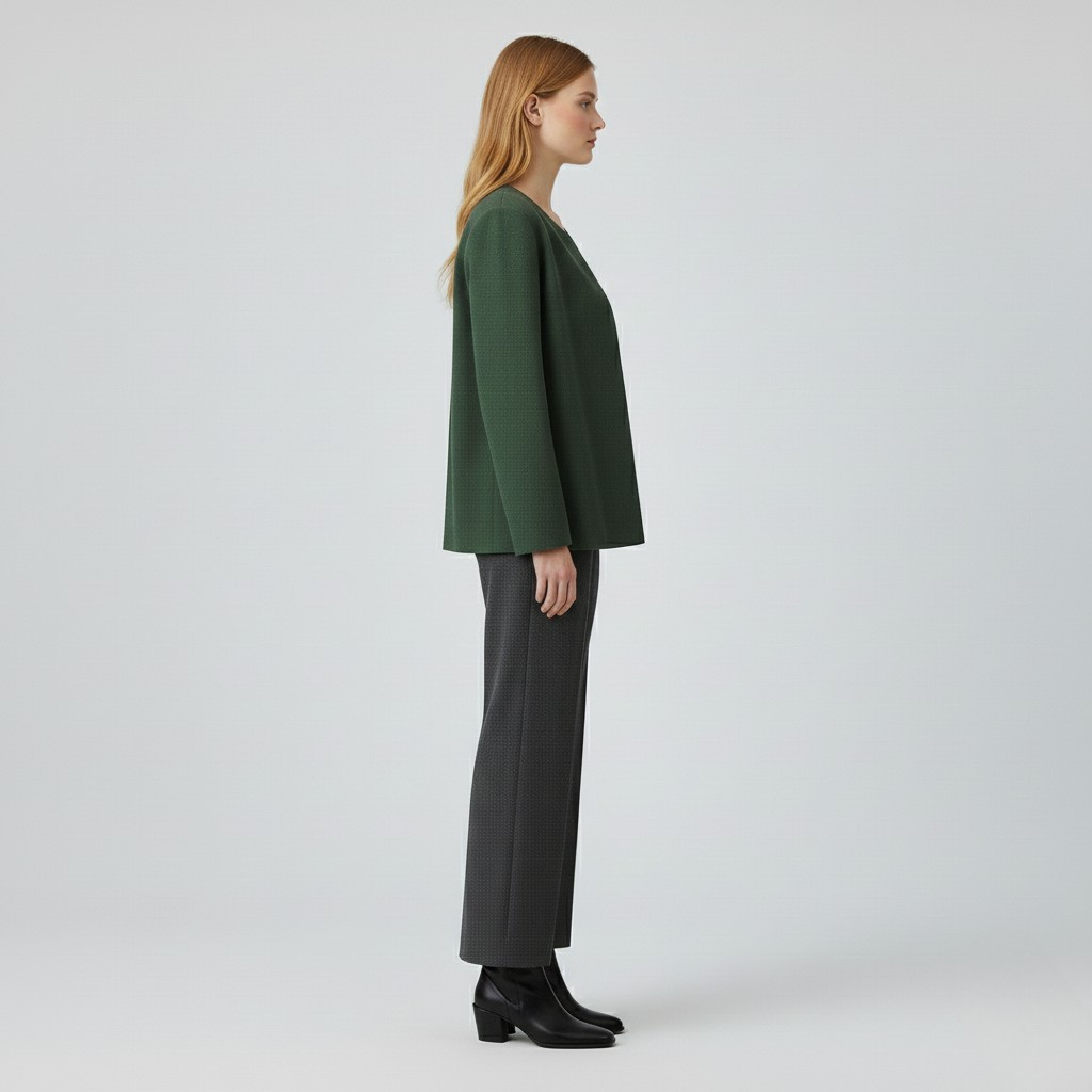 Women's Minimalist Collarless Jacket