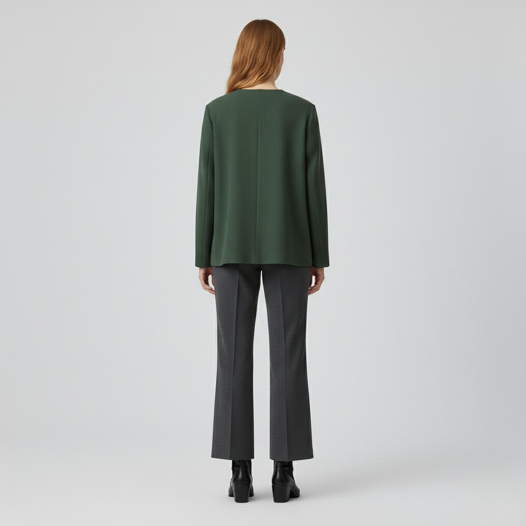 Women's Minimalist Collarless Jacket