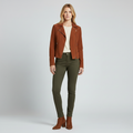 Women's Faux-Suede Biker Jacket