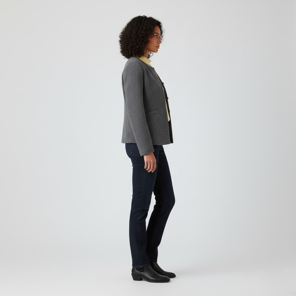 Women's Structured Collarless Jacket