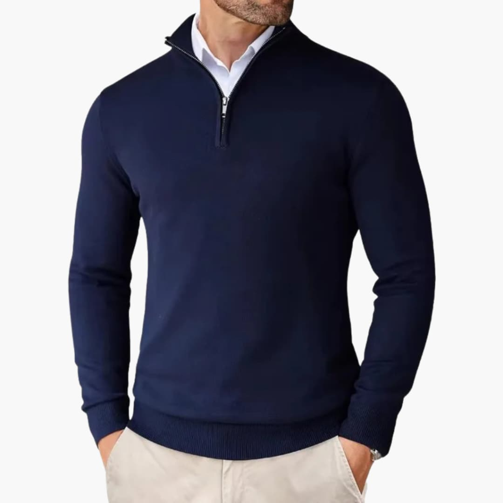 Men's Classic Quarter-Zip Knit Pullover