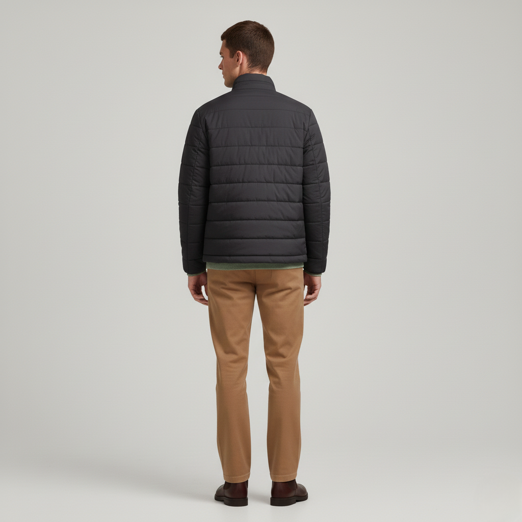 Men's Quilted Stand-Collar Jacket