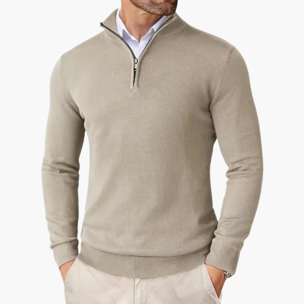 Men's Classic Quarter-Zip Knit Pullover