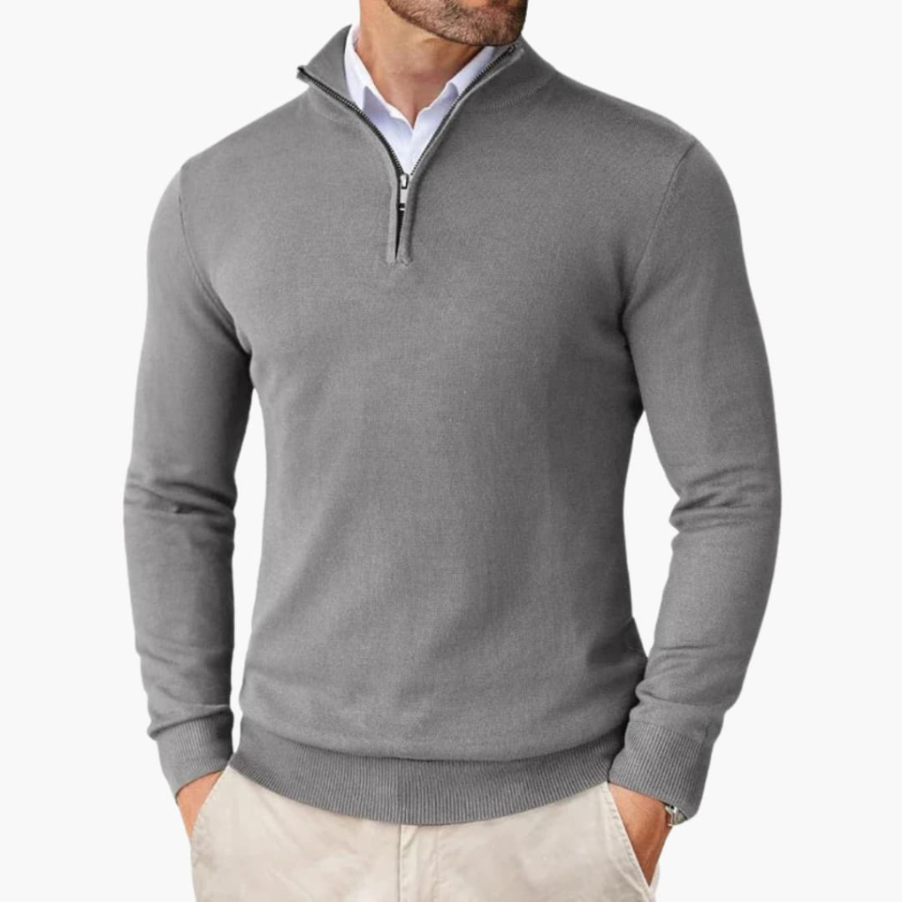 Men's Classic Quarter-Zip Knit Pullover