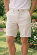 Men's Smart-Casual Linen-Blend Tailored Shorts