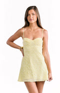 Women's Yellow Sequin Underwire Mini Dress