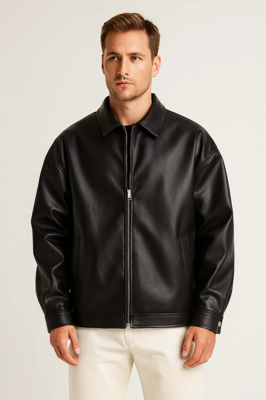 Men's Oversized Zip-Up Jacket