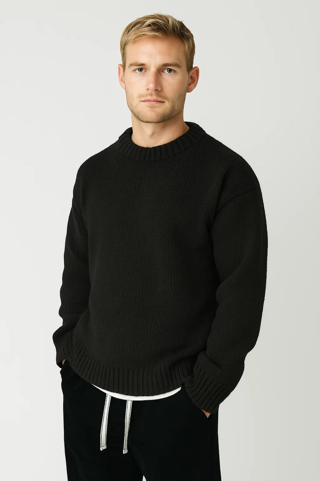 Men's Oversized Crew-Neck Sweater