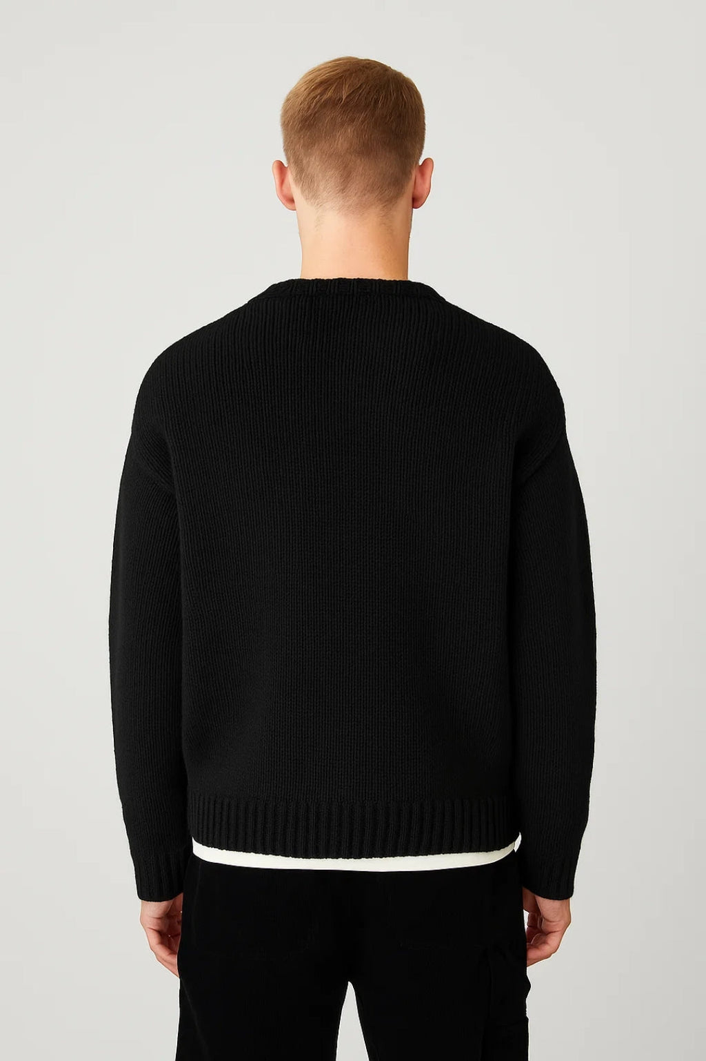 Men's Oversized Crew-Neck Sweater