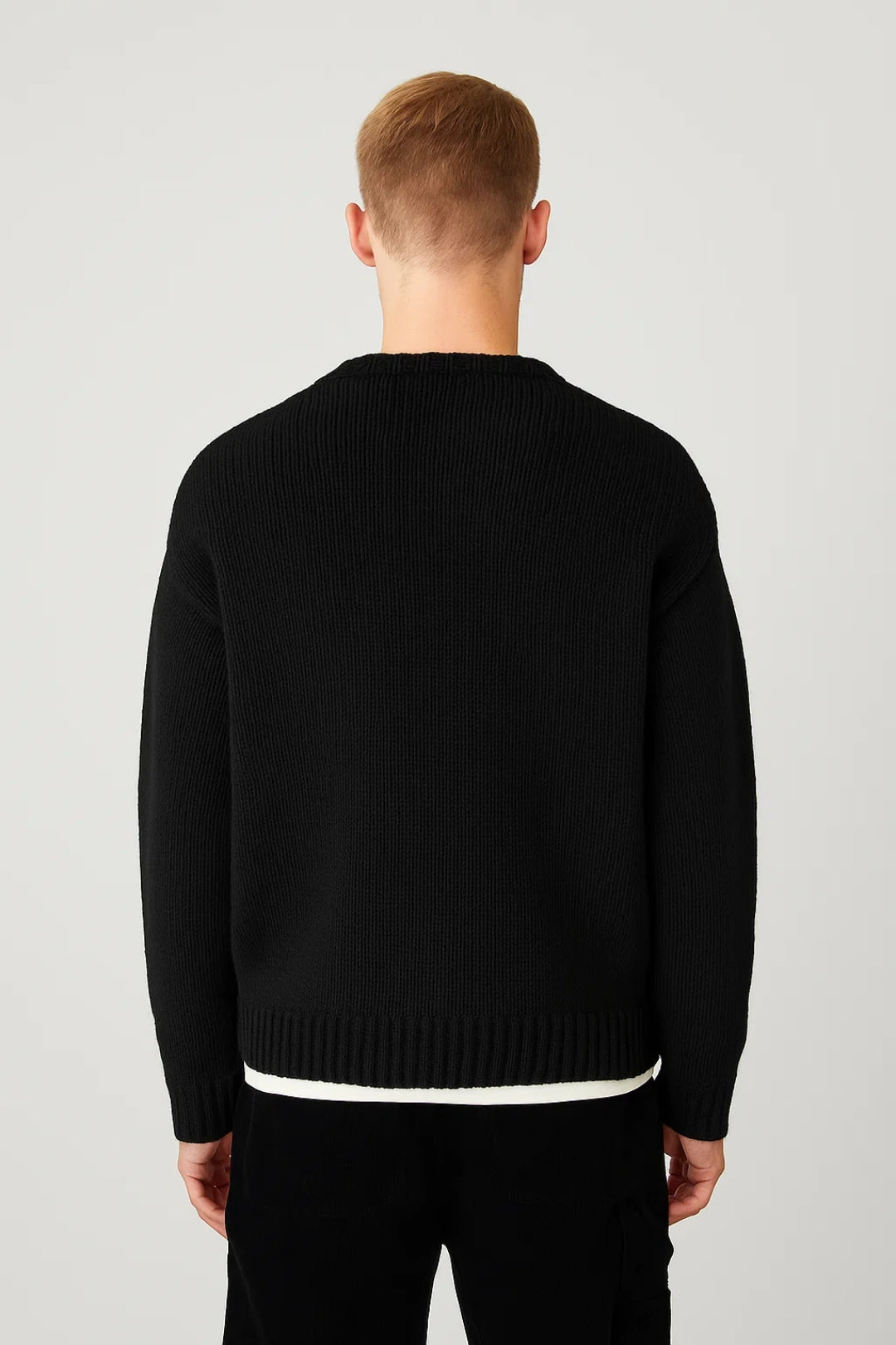Men's Oversized Crew-Neck Sweater