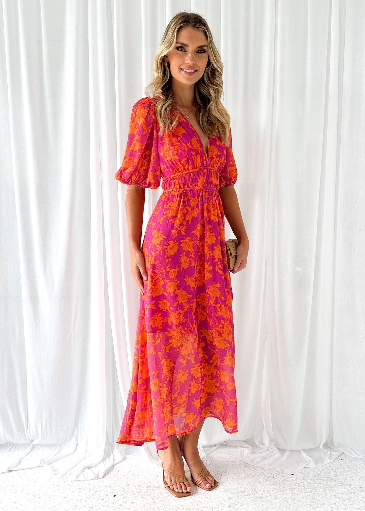 Women's Floral Maxi Wedding Guest Dress