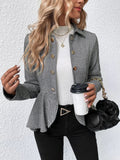 Women's Asymmetrical Button Blazer