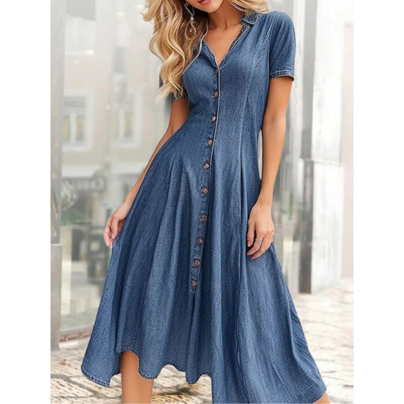 Women's Denim Midi Dress