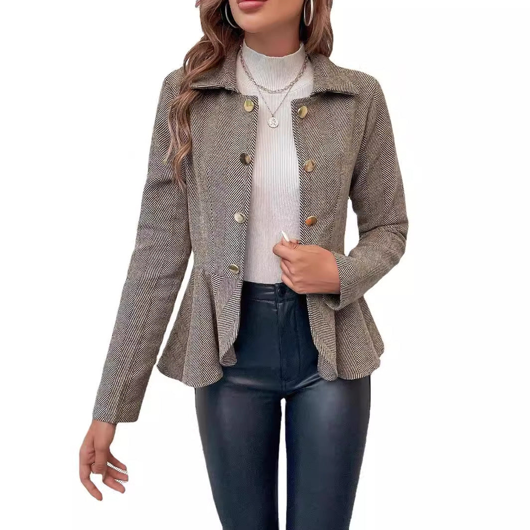 Women's Asymmetrical Button Blazer