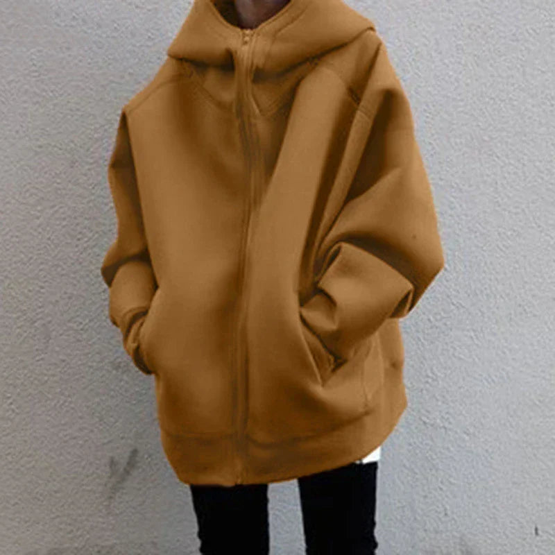 Women's Oversized Full-Zip Hoodie Jacket