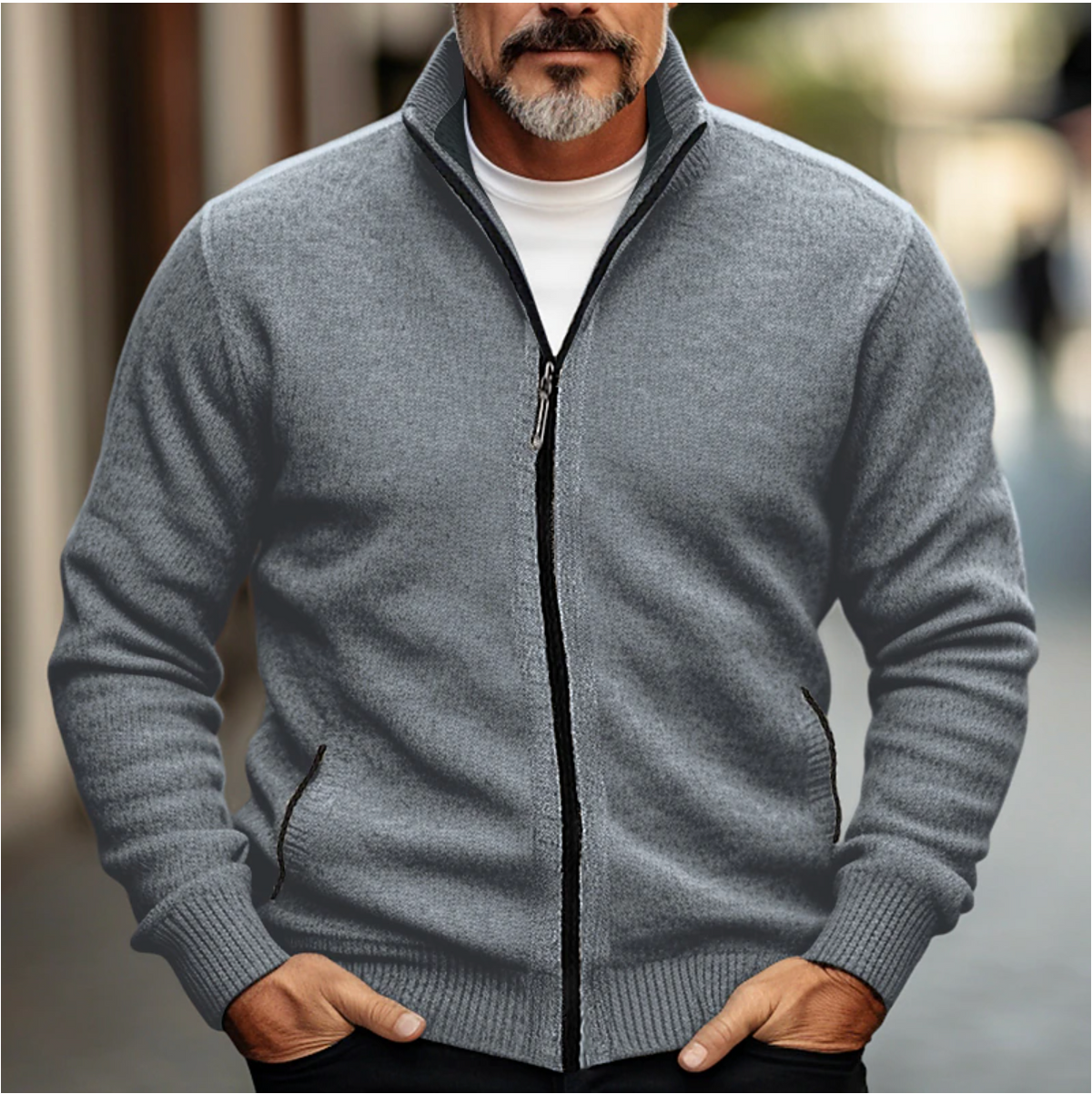 Men's Full-Zip Knit Cardigan