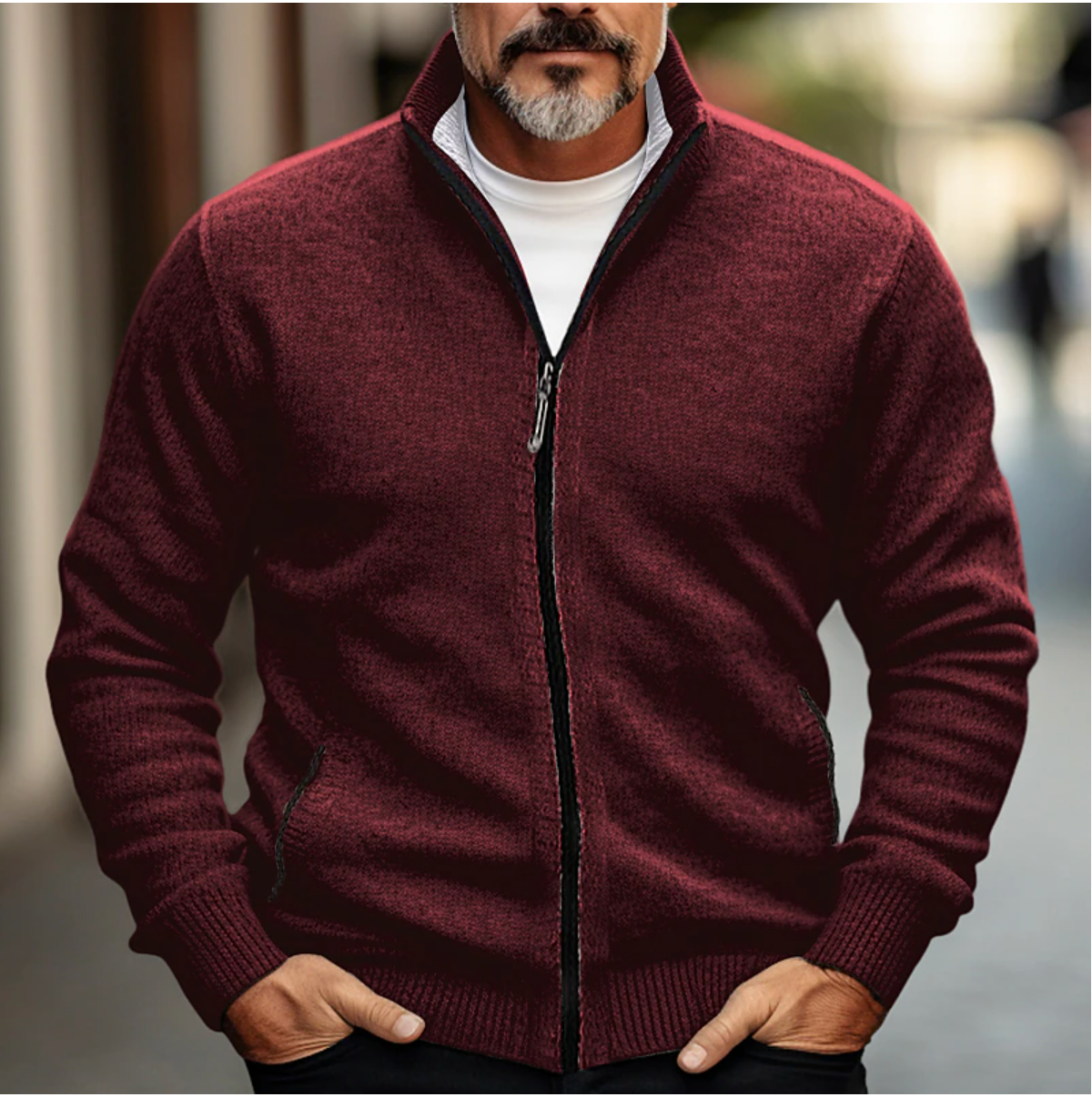 Men's Full-Zip Knit Cardigan