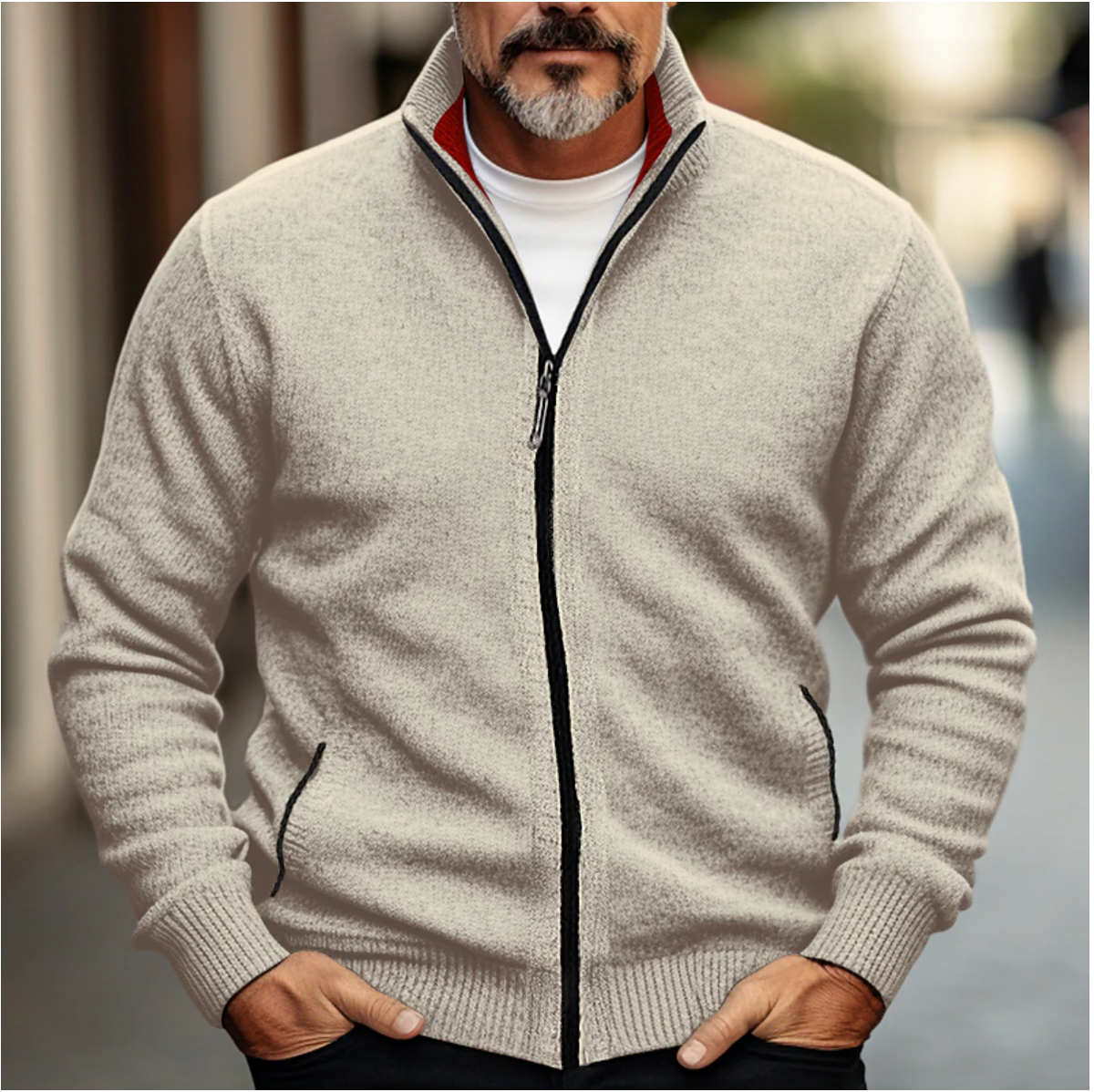 Men's Full-Zip Knit Cardigan