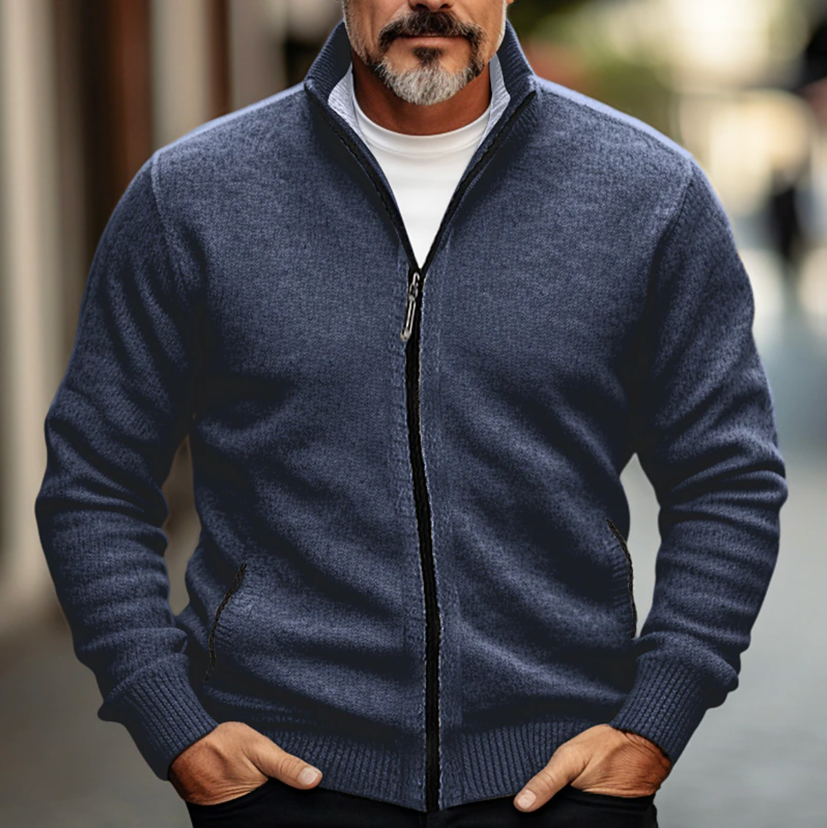 Men's Full-Zip Knit Cardigan