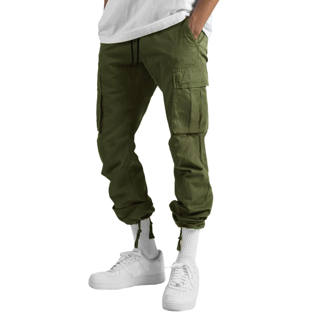 Men's Relaxed Drawstring Cargo Pants