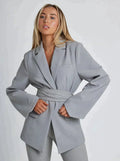 Women's Belted Waist Blazer