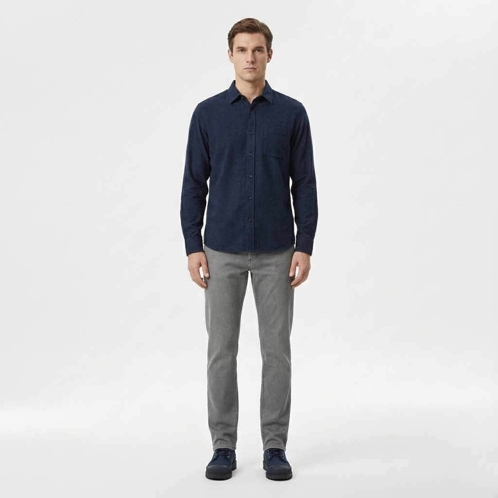 Men's Long-Sleeve Button-Down Shirt