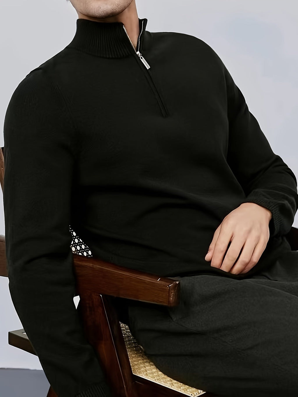 Men's Stretch Half-Zip Knit Pullover