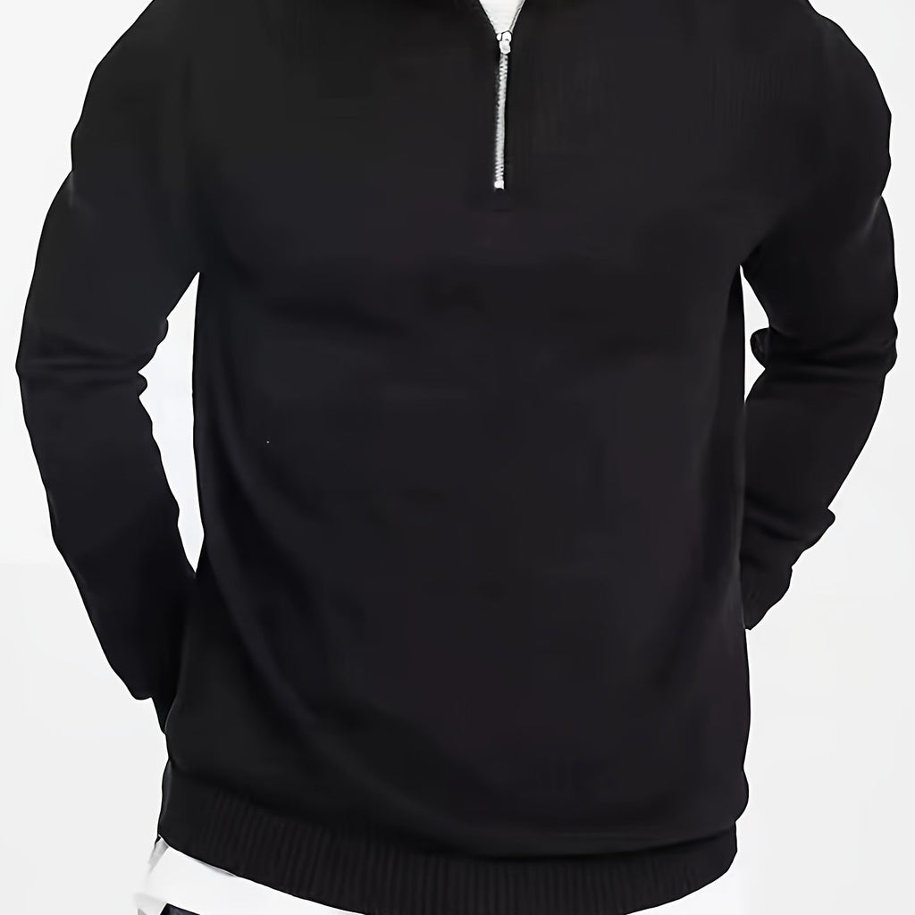 Men's Stretch Half-Zip Knit Pullover