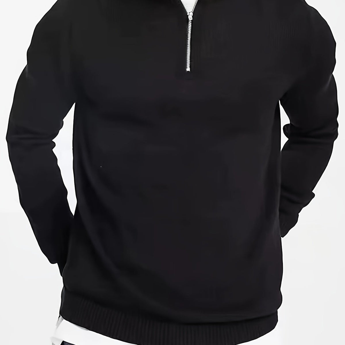 Men's Stretch Half-Zip Knit Pullover