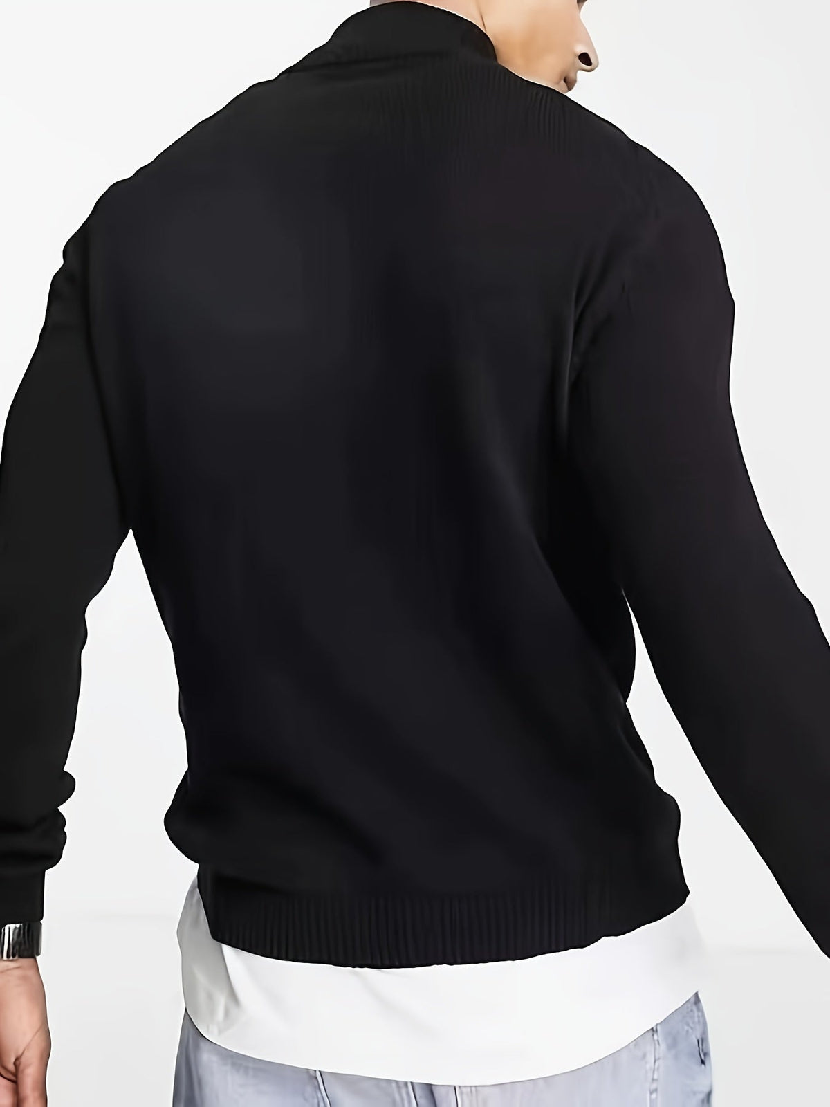 Men's Stretch Half-Zip Knit Pullover