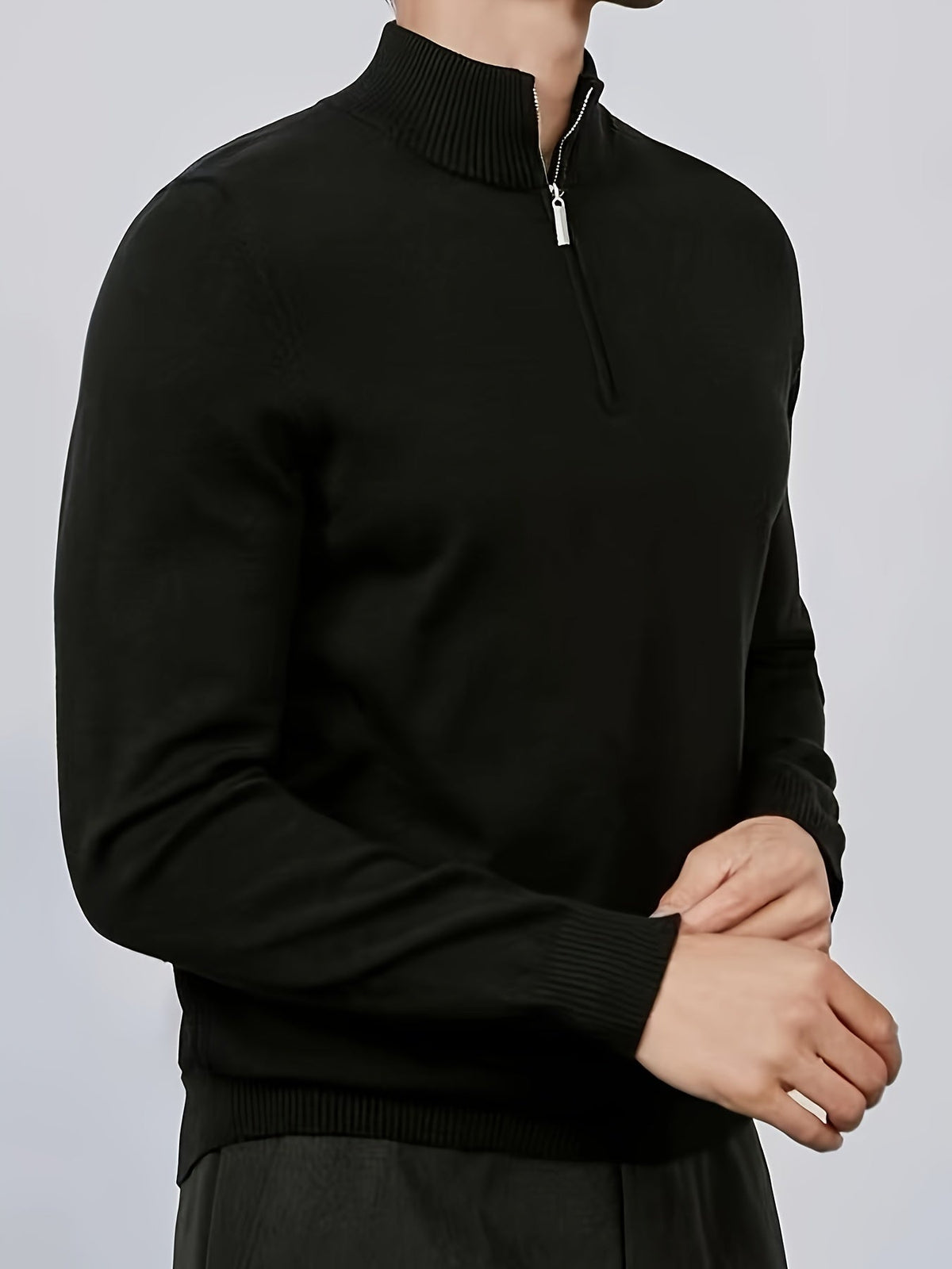Men's Stretch Half-Zip Knit Pullover