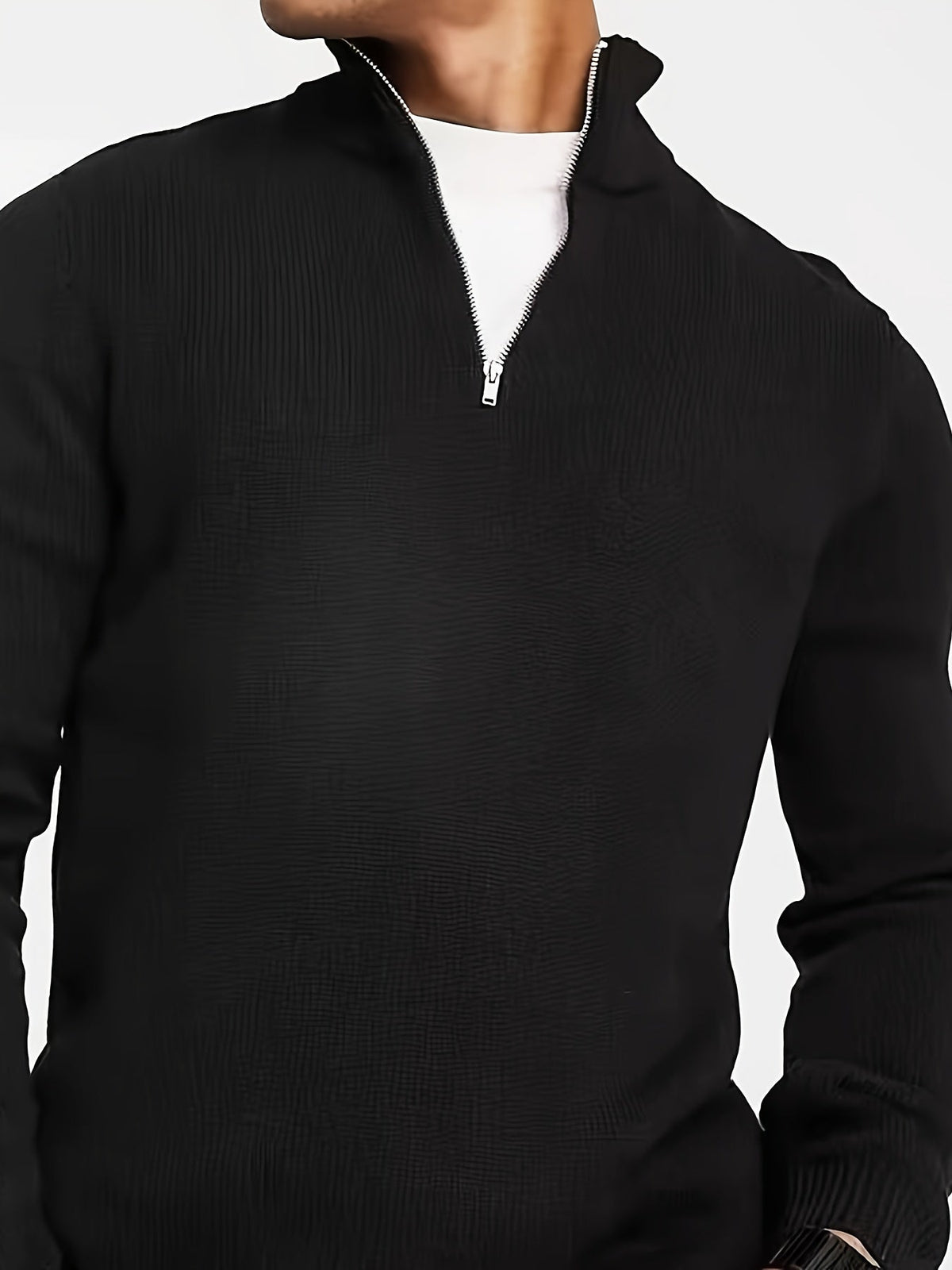 Men's Stretch Half-Zip Knit Pullover