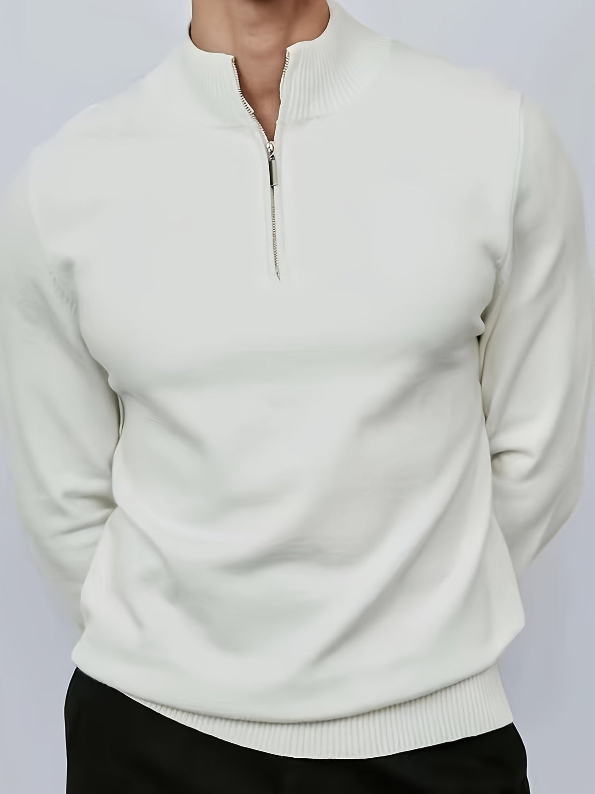 Men's Stretch Half-Zip Knit Pullover
