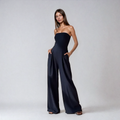 Women's Strapless Wide-Leg Jumpsuit