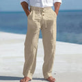 Men's Relaxed Linen Drawstring Summer Pants