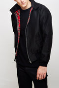 Men's Black Harrington Zip-Up Jacket