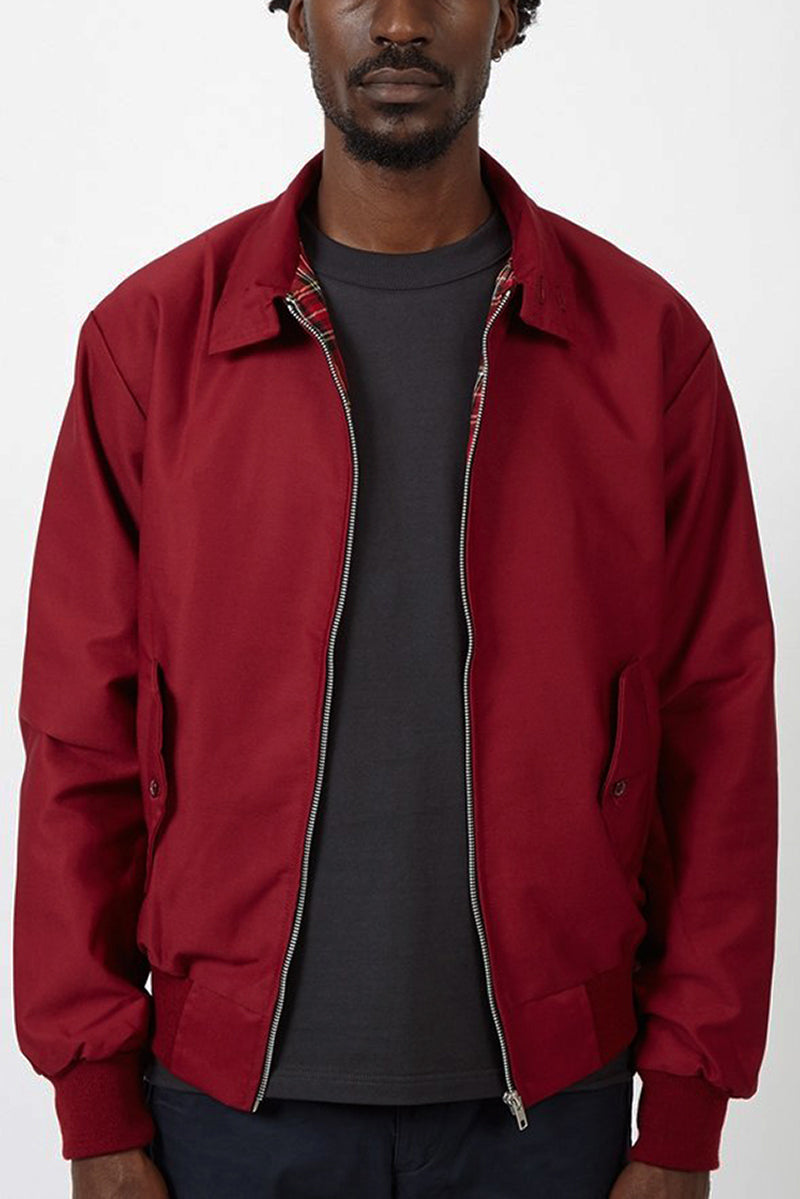 Men's Black Harrington Zip-Up Jacket