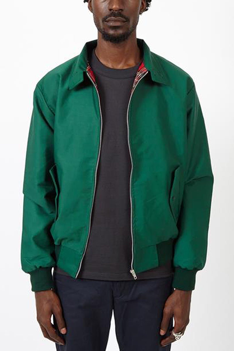 Men's Black Harrington Zip-Up Jacket