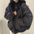 Women's Oversized Hooded Bomber Jacket